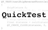QuickTest, simple C++ unit testing